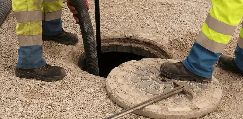 Drain cleaning crew clearing a sewer access point with professional equipment in Saint Petersburg, FL